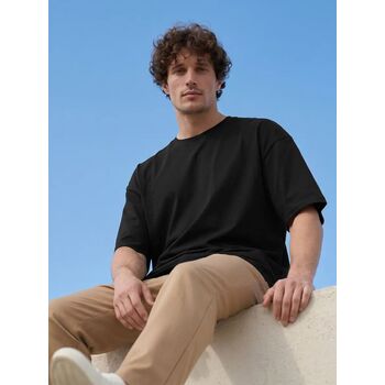 Футболка Oversize Premium 210, черная, размер S