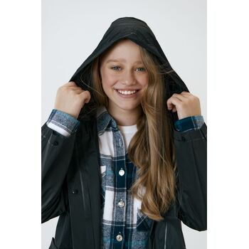 Дождевик детский RainDrop Kids, черный, 10 лет (рост 130-140)