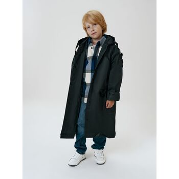 Дождевик детский RainDrop Kids, черный, 10 лет (рост 130-140)