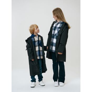 Дождевик детский RainDrop Kids, черный, 12 лет (рост 142-152)