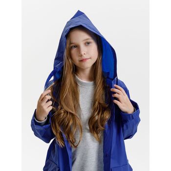 Дождевик детский RainDrop Kids, ярко-синий, 10 лет (рост 130-140)