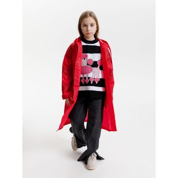 Дождевик детский RainDrop Kids, красный, 8 лет (рост 118-128)
