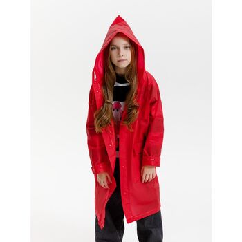 Дождевик детский RainDrop Kids, красный, 8 лет (рост 118-128)
