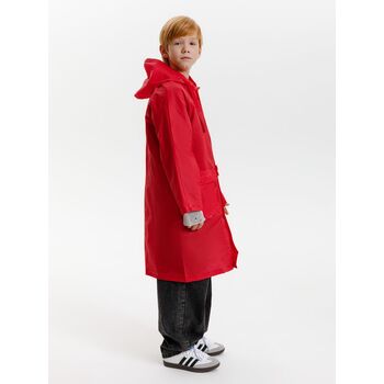 Дождевик детский RainDrop Kids, красный, 8 лет (рост 118-128)