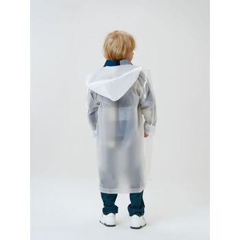 Дождевик детский RainDrop Kids, белый, 10 лет (рост 130-140)