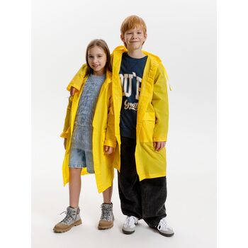 Дождевик детский RainDrop Kids, желтый, 8 лет (рост 118-128)