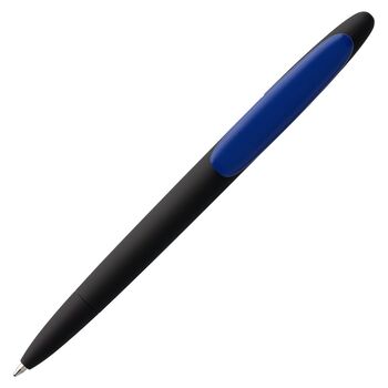 Ручка шариковая Prodir DS5 TRR-P Soft Touch, черная с синим