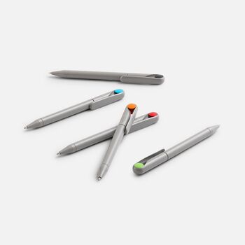 Ручка шариковая Prodir DS1 TMM Dot, серая с оранжевым