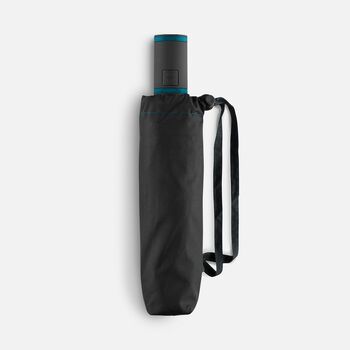 Зонт складной AOC Mini с цветными спицами, бирюзовый