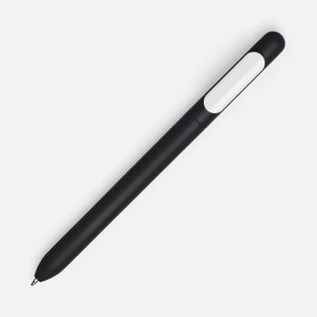 Ручка шариковая Swiper Soft Touch, черная с белым