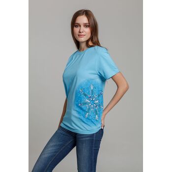 Футболка «Вместе и вовремя», голубая, размер M