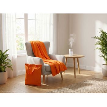 Флисовый плед Warm&Peace, оранжевый