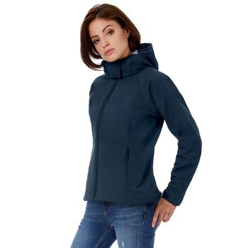 Куртка женская Hooded Softshell черная, размер L