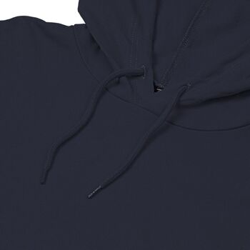 Толстовка с капюшоном унисекс Hoodie, темно-синяя, размер 4XL