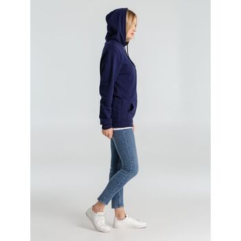 Толстовка с капюшоном унисекс Hoodie, темно-синяя, размер XL