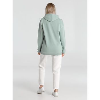 Толстовка с капюшоном унисекс Hoodie, серо-зеленая, размер S