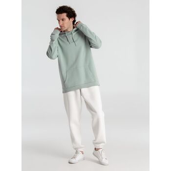 Толстовка с капюшоном унисекс Hoodie, серо-зеленая, размер S