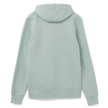 Толстовка с капюшоном унисекс Hoodie, серо-зеленая, размер XXL