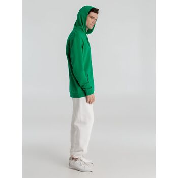 Толстовка с капюшоном унисекс Hoodie, зеленая, размер S