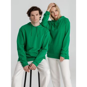 Толстовка с капюшоном унисекс Hoodie, зеленая, размер S