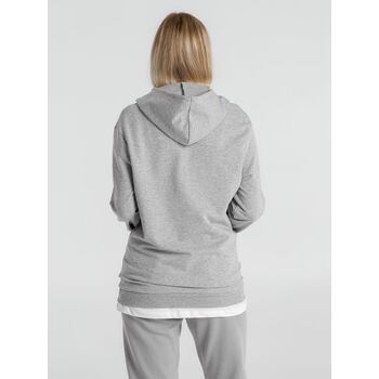 Толстовка с капюшоном унисекс Hoodie, серый меланж, размер S