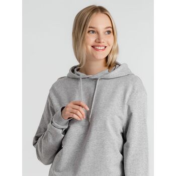Толстовка с капюшоном унисекс Hoodie, серый меланж, размер S
