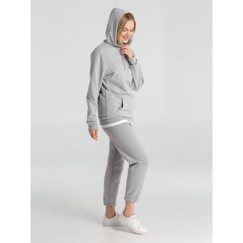 Толстовка с капюшоном унисекс Hoodie, серый меланж, размер S