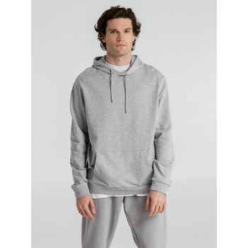 Толстовка с капюшоном унисекс Hoodie, серый меланж, размер XS