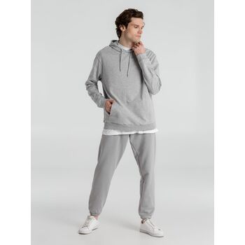 Толстовка с капюшоном унисекс Hoodie, серый меланж, размер XS