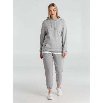 Толстовка с капюшоном унисекс Hoodie, серый меланж, размер XS