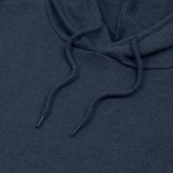 Толстовка с капюшоном унисекс Hoodie, синий меланж, размер S