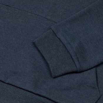 Толстовка с капюшоном унисекс Hoodie, синий меланж, размер S
