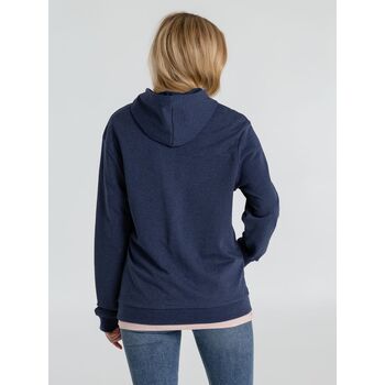 Толстовка с капюшоном унисекс Hoodie, синий меланж, размер S
