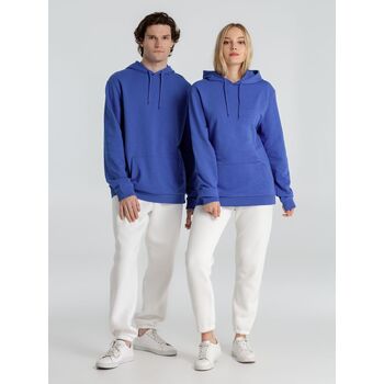 Толстовка с капюшоном унисекс Hoodie, ярко-синий меланж, размер XS