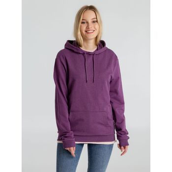 Толстовка с капюшоном унисекс Hoodie, фиолетовый меланж, размер S