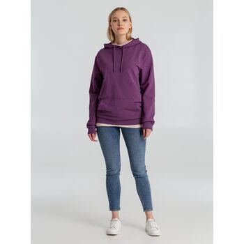 Толстовка с капюшоном унисекс Hoodie, фиолетовый меланж, размер S