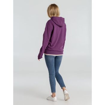 Толстовка с капюшоном унисекс Hoodie, фиолетовый меланж, размер S
