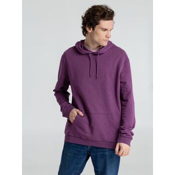 Толстовка с капюшоном унисекс Hoodie, фиолетовый меланж, размер S
