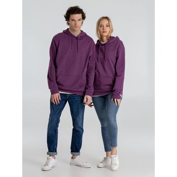 Толстовка с капюшоном унисекс Hoodie, фиолетовый меланж, размер S
