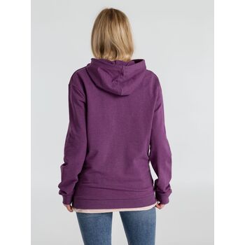 Толстовка с капюшоном унисекс Hoodie, фиолетовый меланж, размер XS