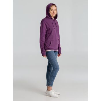 Толстовка с капюшоном унисекс Hoodie, фиолетовый меланж, размер XS