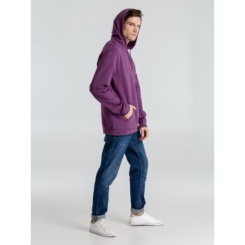 Толстовка с капюшоном унисекс Hoodie, фиолетовый меланж, размер XS