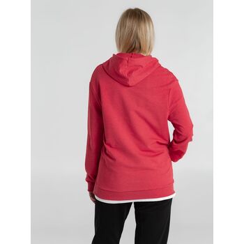 Толстовка с капюшоном унисекс Hoodie, красный меланж, размер M
