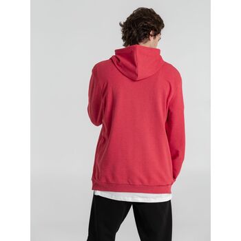 Толстовка с капюшоном унисекс Hoodie, красный меланж, размер S