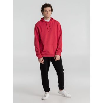 Толстовка с капюшоном унисекс Hoodie, красный меланж, размер XXL
