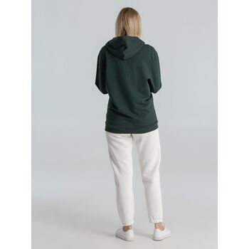 Толстовка с капюшоном унисекс Hoodie, темно-зеленый меланж, размер XS