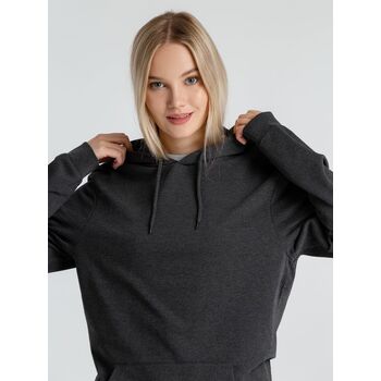 Толстовка с капюшоном унисекс Hoodie, серый меланж (антрацит), размер S