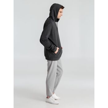 Толстовка с капюшоном унисекс Hoodie, серый меланж (антрацит), размер XS