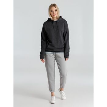 Толстовка с капюшоном унисекс Hoodie, серый меланж (антрацит), размер XS