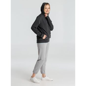 Толстовка с капюшоном унисекс Hoodie, серый меланж (антрацит), размер XS